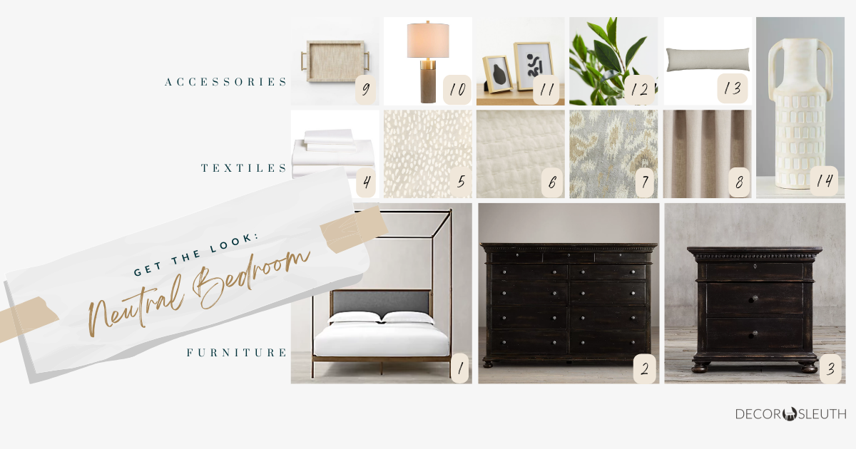 bedroom design product collage