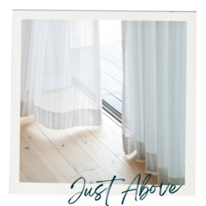 how to hang curtains illustration: length just above the floor