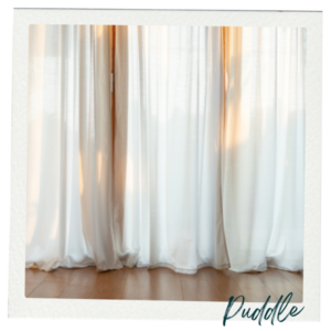 how to hang curtains illustration: puddle length